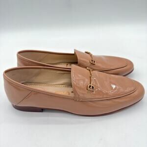 SAM EDELMAN Loraine Horse Bit Preppy Loafer Tan Patent Leather Gold 13 NWOB $150